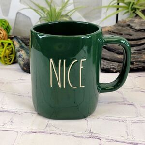 Rae Dunn NICE Green Ceramic Mug